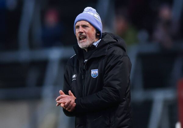 Waterford manager Peter Queally during the game against Cork.