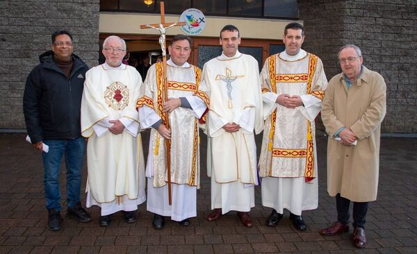 David Cooney with fellow Deacons Lazarus, Brendan, Brian, Eric and Hugh. Photo: John Power