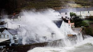 WATCH: High seas lash the Waterford coastline as Storm Chandra hits