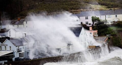 WATCH: High seas lash the Waterford coastline as Storm Chandra hits