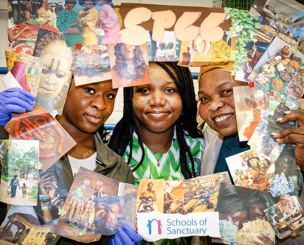 The Nigeria table at St. Paul's Community College for Culture Day.