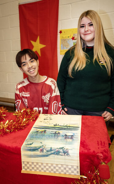  The Vietnam table at St. Paul's Community College.