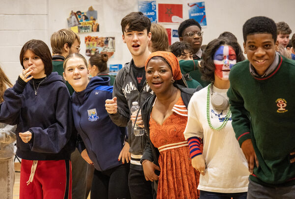  Performing the Macarena at St. Paul's Community College.