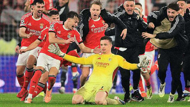 Goalkeeper scores at death to keep Benfica in Champions League with 4-2 win over Real Madrid