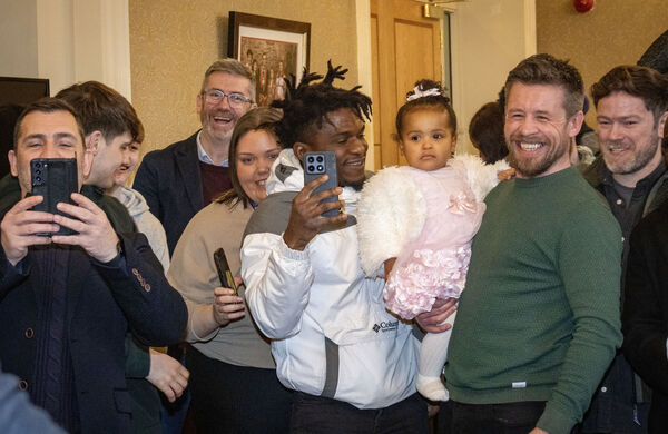 Pictured at City Hall where Mayor of Waterford City & County Cllr Seamus Ryan held a reception for Solomon Simon, in recognition of him being crowned Cage Warriors Featherweight World Champion in London in November 2025. Pictured at City Hall where Mayor of Waterford City & County Cllr Seamus Ryan held a reception for Solomon Simon, in recognition of him being crowned Cage Warriors Featherweight World Champion in London in November 2025.