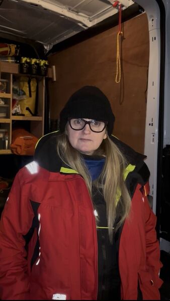 
                        Mary Condon, secretary of Waterford Marine Search and Rescue at the 'welfare box'. Photo: Libby Marchant