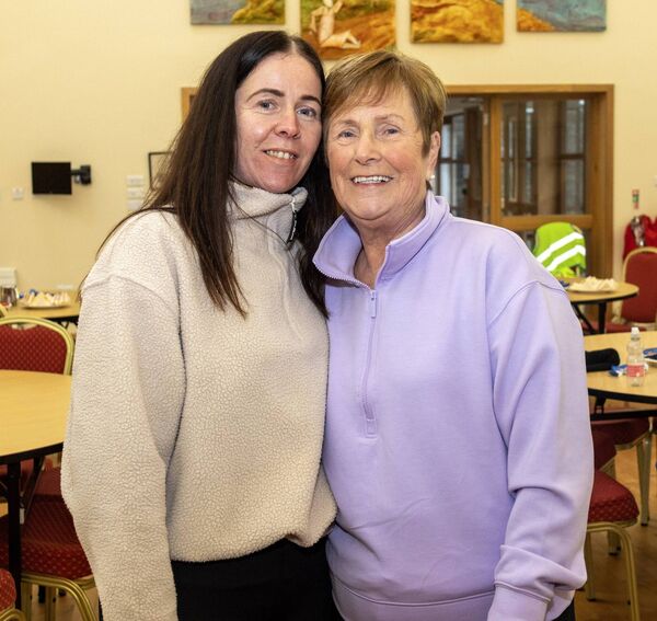 Leann Cooley and Mary Culleton, at the St. Paul's Parish, Frank Leahy Annual Run and Walk. Photos: Joe Evans