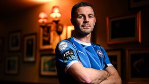 <p>Padraig Amond of Waterford FC during the SSE Airtricity Men's Premier Division Launch 2026 at Whelan's in Dublin. </p>