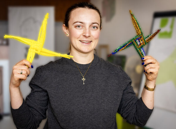 Alina Kundaukova, Buíon Phort Láirge, held a St. Brigid's Cross Workshop at Centeral Library. Alina Kundaukova, Buíon Phort Láirge, held a St. Brigid's Cross Workshop at Centeral Library.