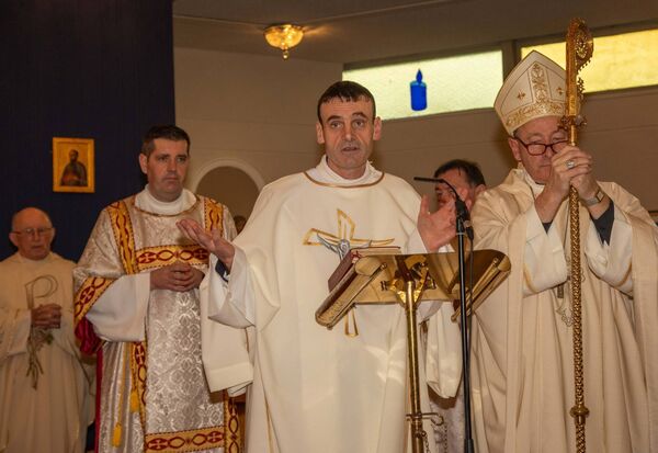 Rev. Deacon David Cooney adressing the gathering. Photo: John Power
