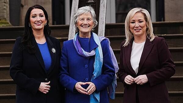 President Catherine Connolly arrives at Stormont for NI visit