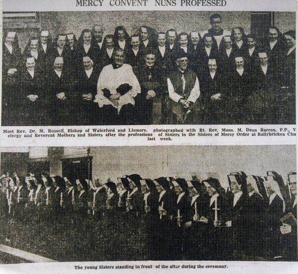 Photographs taken in Ballybricken Church during and after the Profession of Religious Vows by the Sisters of Mercy, these pictures were taken on June 29, 1967.