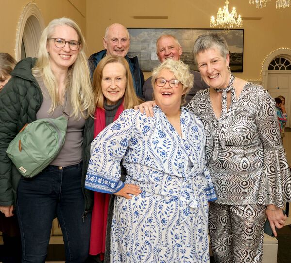 After show celebrations, Grace Howley and her fans, at the Theatre Royal for Brothers of Charity production of Mamma Mia. Photo: Joe Evans
