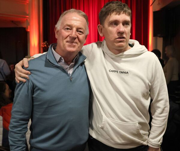 Hilary and Mark at the Theatre Royal for Brothers of Charity production of Mamma Mia. Photo: Joe Evans