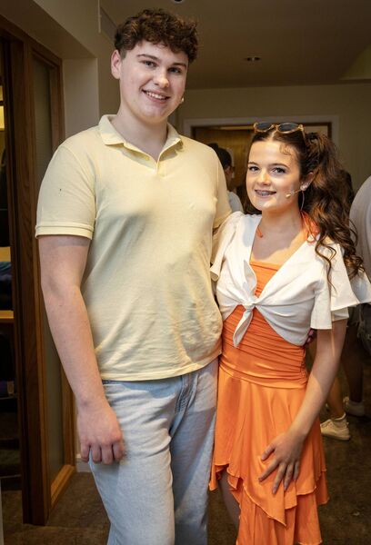 Niall and Bronagh, back stage at the Theatre Royal, for Soul Dance Arts production of Legally Blonde. Photo: Joe Evans