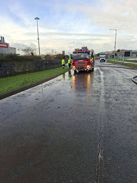 Flooding on the inner ring road. Flooding on the inner ring road.