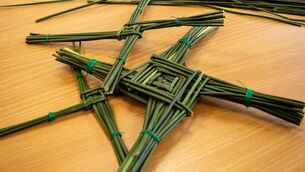 <p>A St Brigid's Cross, created at a workshop held at Waterford Volunteer Centre. 	Photo: Joe Evans</p>