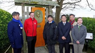 <p>he head tour guide of the Lafcadio Hearn Japanese Gardens, Keith Guinan is pictured with the Mayor of Matsue, Japan, Mayor Uesada, accompanied by Matsue City International Tourism Division Director, Mr. Ikeda, Matsue City Cultural Promotions Division Director, Mr. Imaoka, Matsue City New Industry Development Director, Mr.Kouda and Ethan O’Brien, Irish CoOrdinator for International Relations.</p>