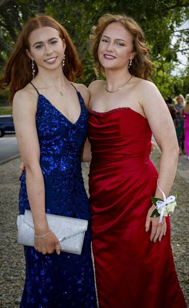 Emma Corkery and Evelyn Moore, at St. Angela's Debs Ball. Photo: Joe Evans