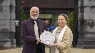 <p>Frank Treyvaud, Stables Cafe Manager and Sara Dolan, CEO Mount Congreve</p>