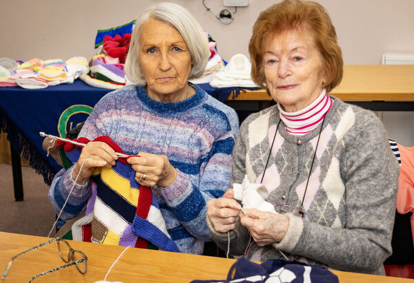  Breda Cusack and Kali Power, Tuesday Knitting Club, Tramore.
