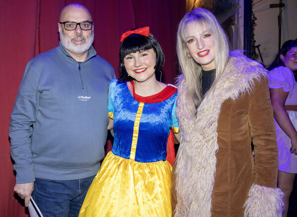 Bill Stafford, Director, Alyssa Flannery, Snow White, and Caz Butler Kelly, Choreographer, at Portlaw Musical Society's production of Rapunzel &amp; The League of Princesses.