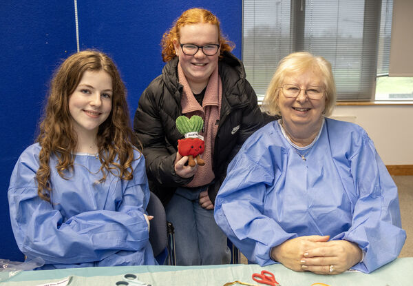  Marnie with nurses Aoife and Anne at the Juniors for Juniors Teddy Bear Hospital.