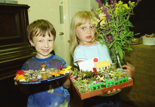  Brian Tuohy, 3rd in the Miniature Garden Under 10 and Lauren Cardiff, 1st in the Miniature Garden Under 10 and 1st in Collection of Wild Flowers in Jam Jar at the Tramore ICA 55th Annual Summer Flower Show back in 2000.