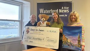 Raffle of Festive Star painting supports Children's Ward at University Hospital Waterford