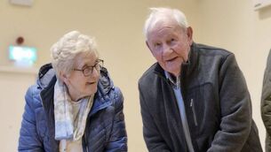 <p>Anne Power and Jack Collins of Tay and Mahon Valley ARA, pictured last year warming up for the golf season. Photo: Eileen Rabbett.</p>