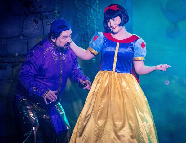 Dermot Sullivan, Sam and Alyssa Flannery, Snow White, at Portlaw Musical Society, production of Rapunzel & The League of Princesses. Photo: Joe Evans Dermot Sullivan, Sam and Alyssa Flannery, Snow White, at Portlaw Musical Society, production of Rapunzel & The League of Princesses. Photo: Joe Evans