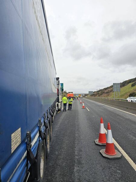 Operation Intro was carried out in Waterford with high levels of compliance among HGV drivers. Pic: An Garda Síochána FB