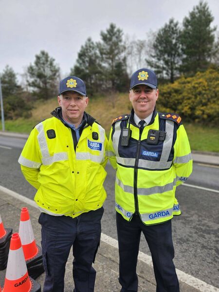 Two of the members involved in Operation Intro in Waterford. Pic: An Garda Síochána Waterford FB