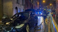 Intense blaze engulfs car during busy evening traffic in Waterford City centre