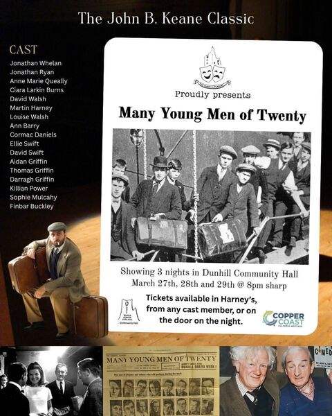 Dunhill Players rolled back the years with memories of Jackie Kennedy’s attendance in 'Many Young Men of Twenty'. Dunhill Players rolled back the years with memories of Jackie Kennedy’s attendance in 'Many Young Men of Twenty'.