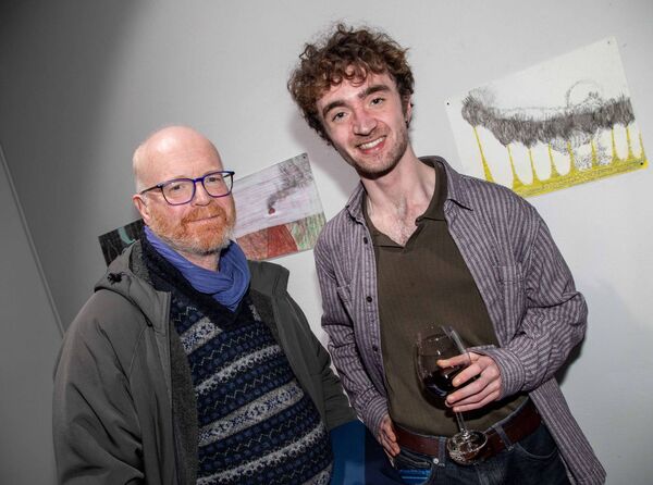 Artist Charles Jacob with Danny Foley, Participating Artist. Photo: john Power Artist Charles Jacob with Danny Foley, Participating Artist. Photo: john Power