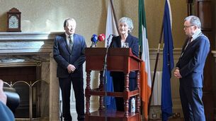 <p>Ireland's tenth President, Catherine Connolly, giving a speech in the Mayor's Parlour.</p> <p>Ireland's tenth President, Catherine Connolly, giving a speech in the Mayor's Parlour.</p>