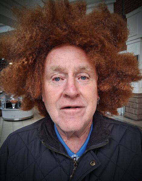 John Flynn pictured before his annual Valentine's Day hair cut. Pic: John Power