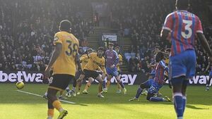 Evann Guessand’s last-gasp effort enough as Crystal Palace defeat 10-man Wolves