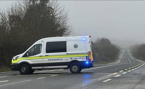 Gardai at the scene at Robin Hill, Tramore, that claimed the lives of couple Brian and Grace Frisby.