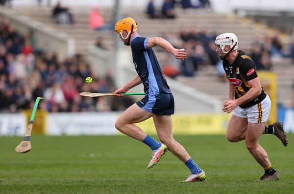 Waterford's Sean Walsh tries to avoid a loose hurley from Kilkenny's Mikey Carey during their Allianz National Hurling League Division 1A clash played at UPMC Nowlan Park on Sunday last. Photo: INPHO/Tom O'Hanlon