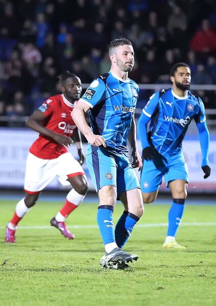 Waterford FC's Padraig Amond watches on as his penalty strikes the crossbar against Sligo. Waterford FC's Padraig Amond watches on as his penalty strikes the crossbar against Sligo.