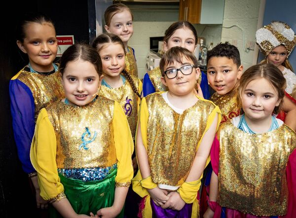 Back stage for Waterford Centre of Music, Junior Stage School, production of Disney Aladdin Jr. at Garter Lane. Photo: Joe Evans