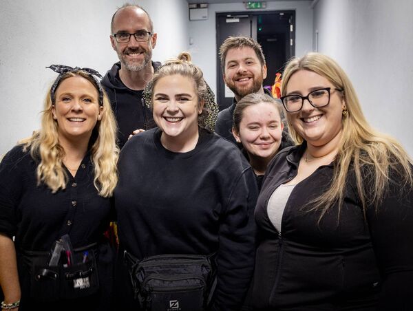Back stage for Waterford Centre of Music, Junior Stage School, production of Disney Aladdin Jr. at Garter Lane. Photo: Joe Evans