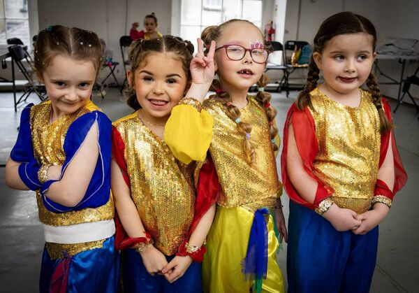 Rosie, Zoe, Lucie and Sophie in Waterford Centre of Music Junior Stage School's production of Disney Aladdin Jr. Rosie, Zoe, Lucie and Sophie in Waterford Centre of Music Junior Stage School's production of Disney Aladdin Jr.