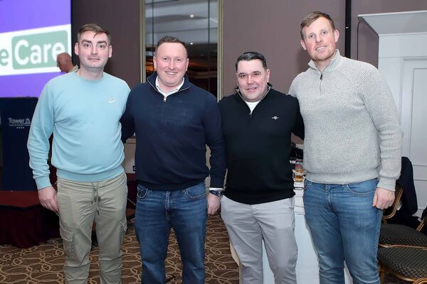 The organisers of the Cheltenham Preview Night in the Tower Hotel, Ricky Freeman, Ian Galgey, James Brennan and Emmett O'Toole.