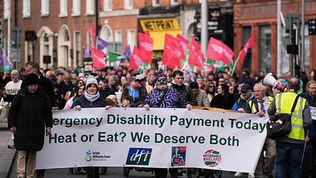 Hundreds take part in disability rights protest in Dublin