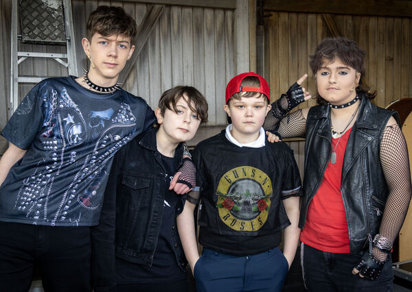 Rock Band, Fionn, Aaron, Finn and Ana, at Garter Lane for Waterford Centre of Music's School of Rock. Rock Band, Fionn, Aaron, Finn and Ana, at Garter Lane for Waterford Centre of Music's School of Rock.