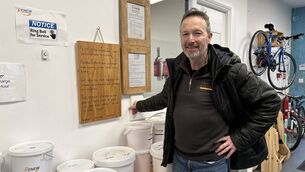 <p>Renew Enterprises manager Ray Power pictured with the company's recycled paint.</p> <p>Renew Enterprises manager Ray Power pictured with the company's recycled paint.</p>