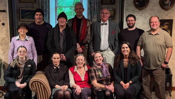 The cast and crew of 'Cliffcastle House'